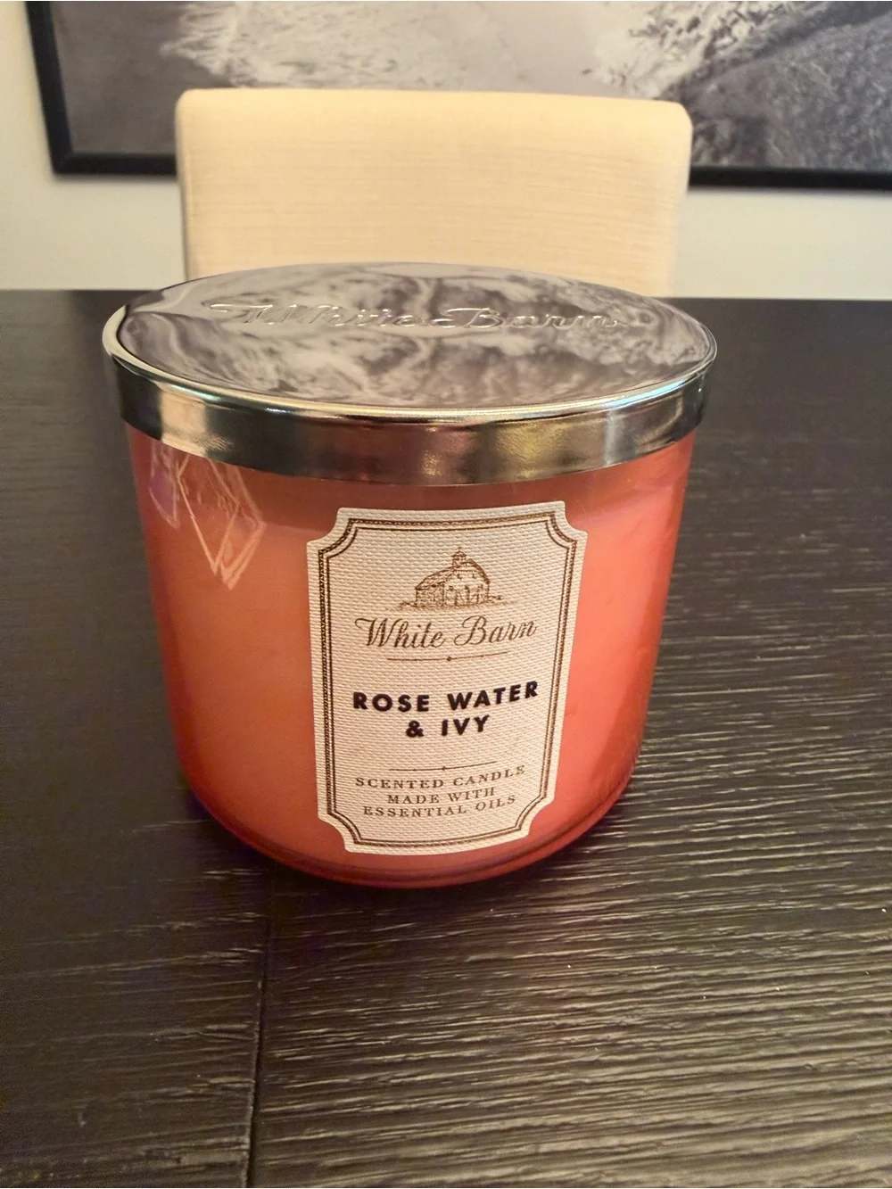 Bath & Body Works 3-Wick Candle Rose Water & Ivy Home Candle Unused